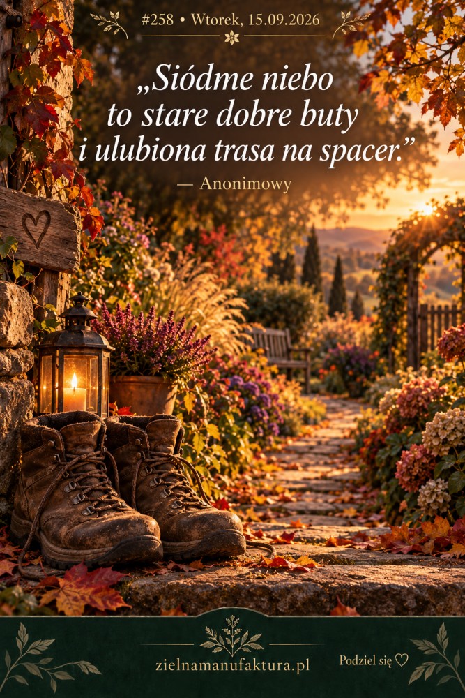 Siódme niebo to stare dobre buty i ulubiona trasa na spacer.
