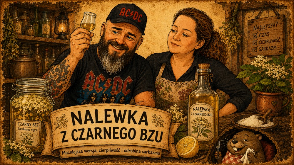 Nalewka z czarnego bzu — czyli co zrobić z syropem, gdy karczownik znów wygrał walkę o pigwę