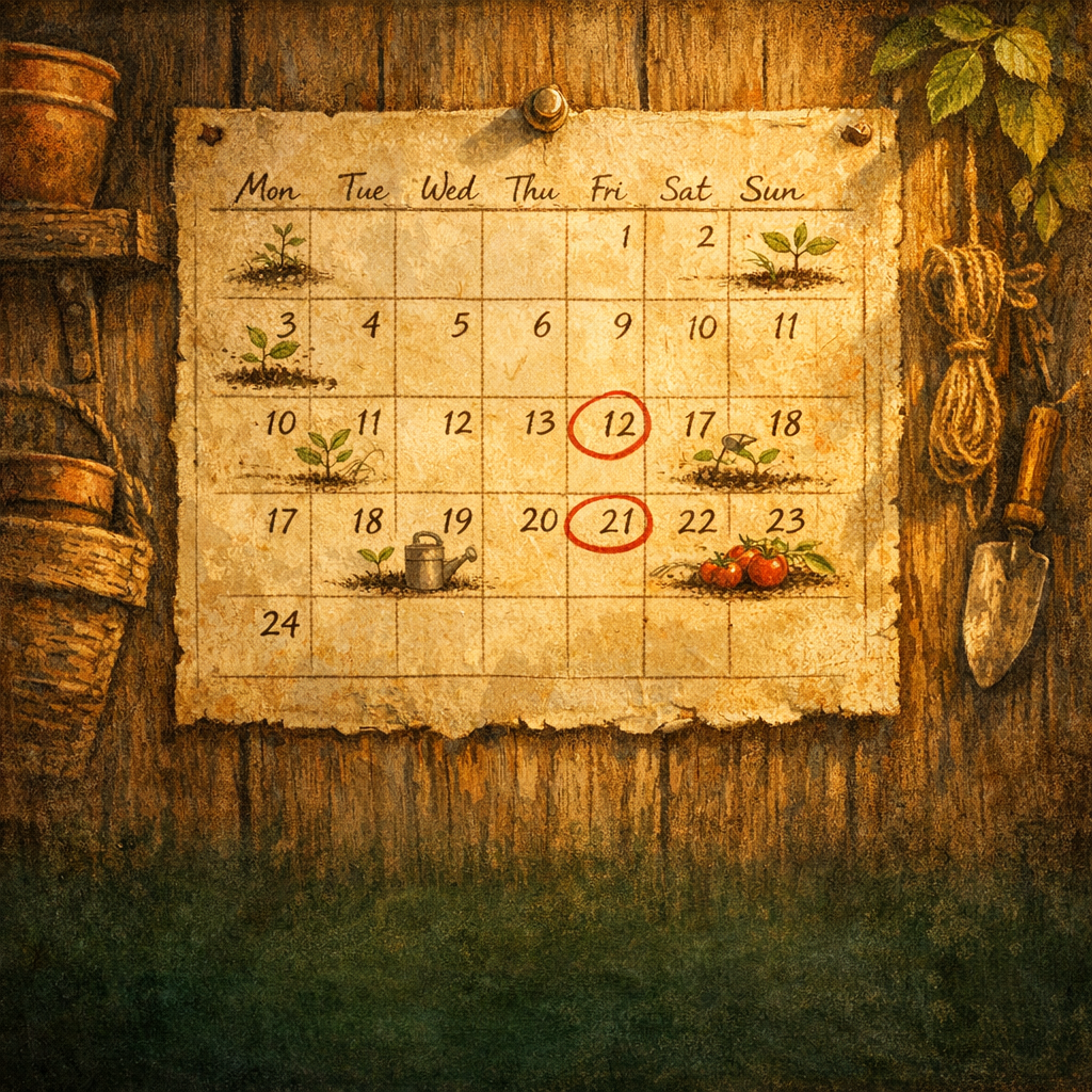 Oblicz datę siewu wstecz od ostatnich przymrozków