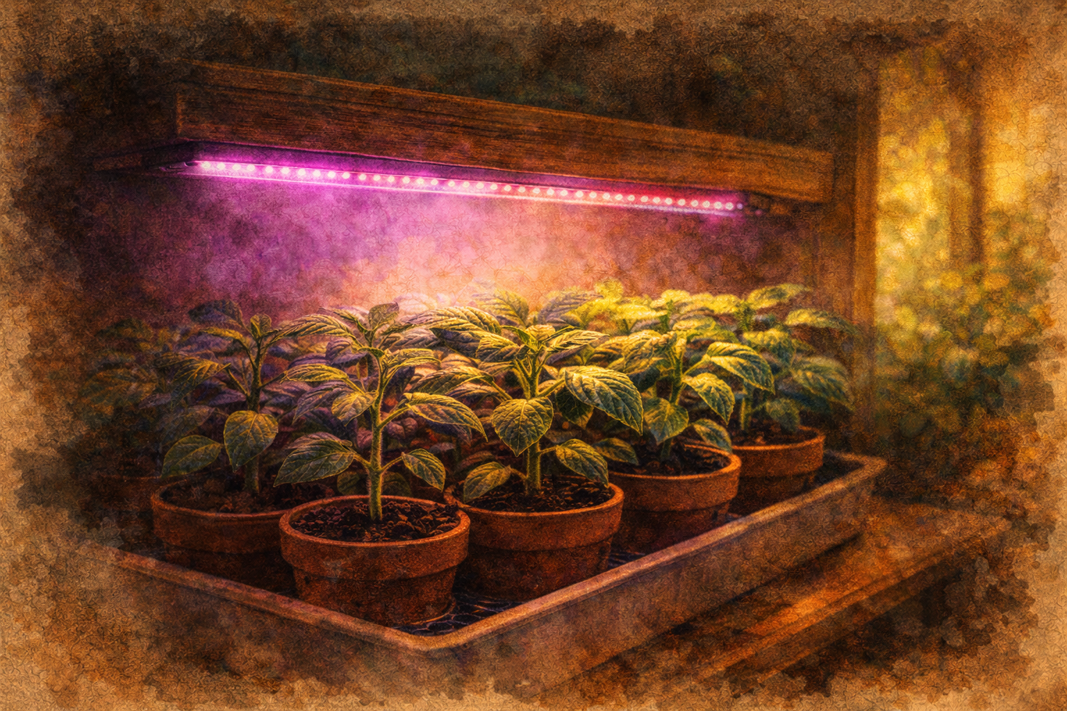 Doświetlanie rozsady — jak uniknąć etiolacji