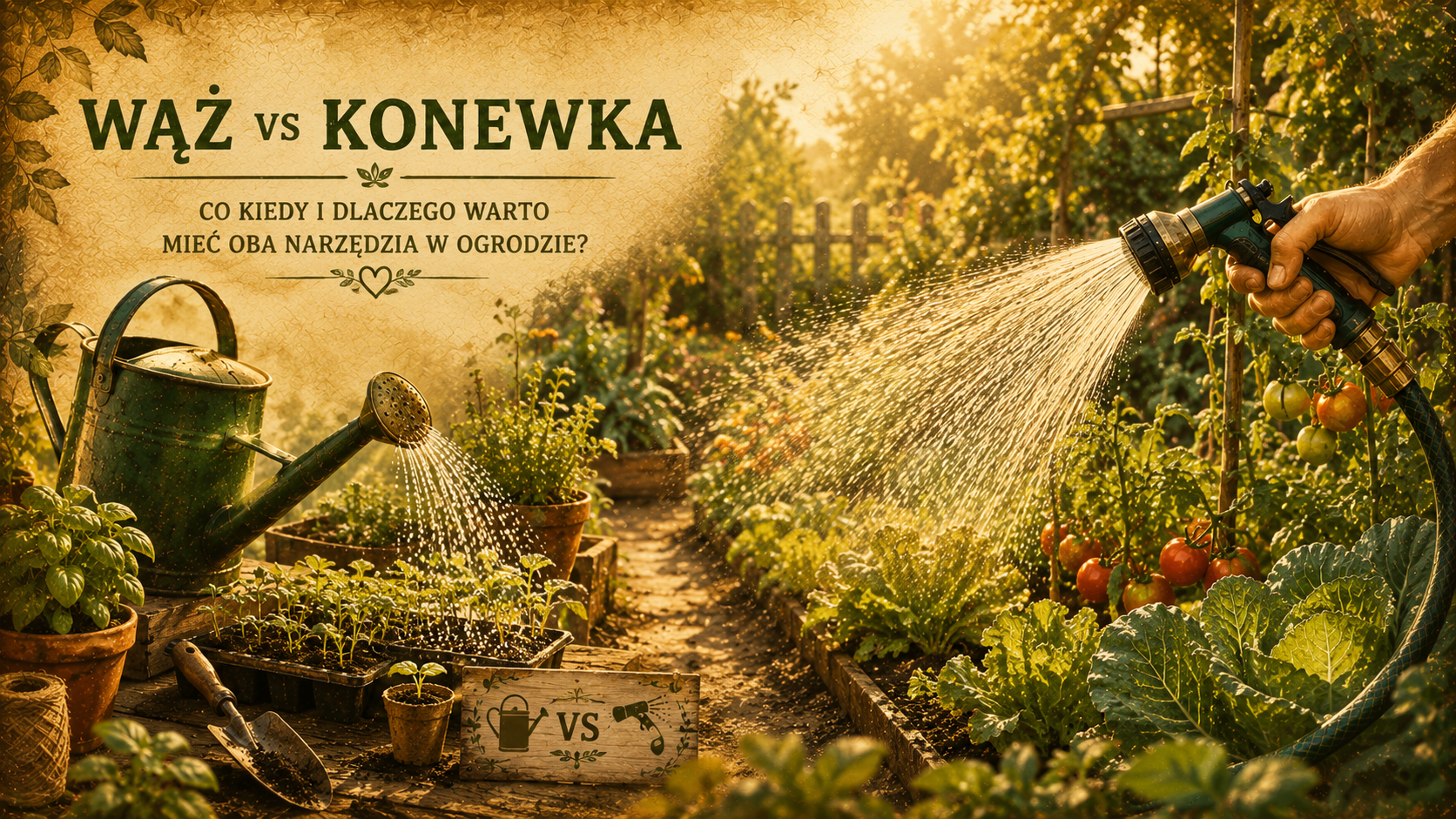 Wąż ogrodowy vs konewka — kiedy co wybrać