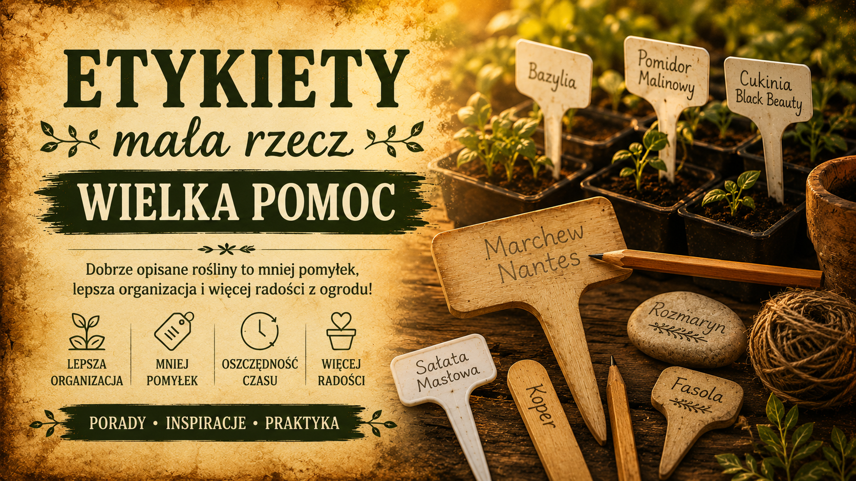 Etykiety i znakowanie roślin — dlaczego ołówek, nie marker