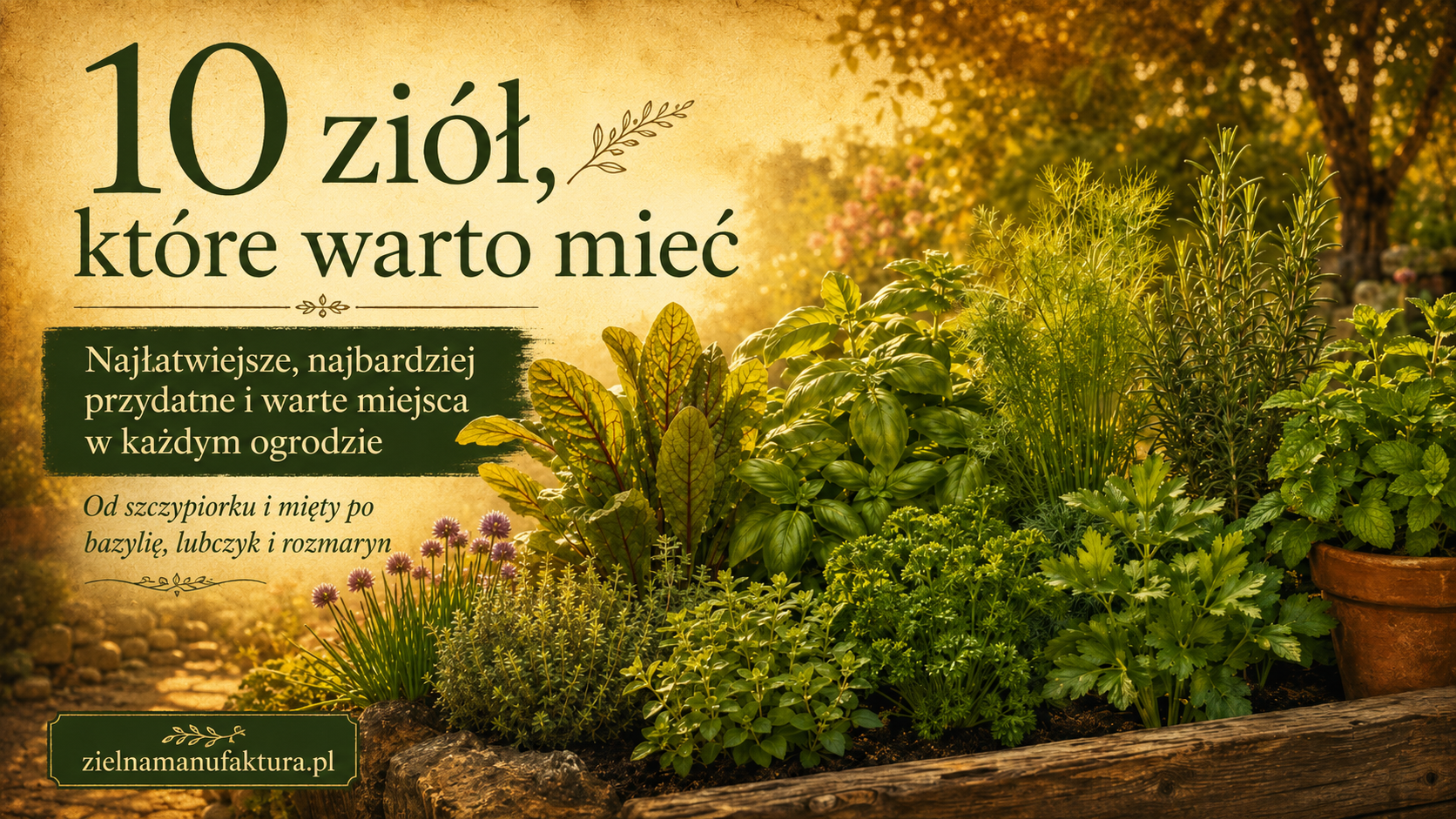 10 ziół które warto mieć — w ogrodzie lub na balkonie