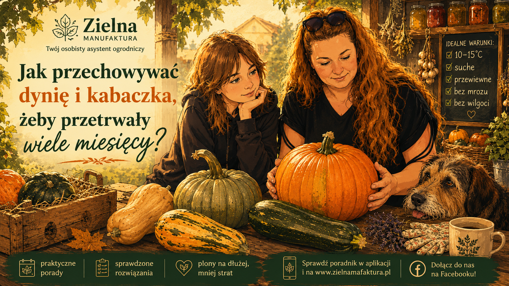 Przechowywanie dyni i kabaczka — miesiące bez lodówki